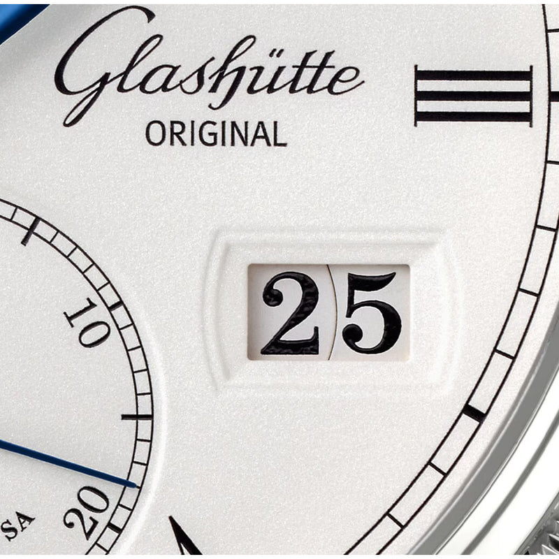 Senator Cosmopolite 44mm Silver Dial 18ct White Gold Men's Automatic Strap Watch