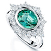 Berry's Platinum Lagoon Tourmaline and Diamond Cluster Ring - Berry's Jewellers