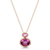 18ct Rose Gold Imperial Topaz and Malayan Garnet Pendant