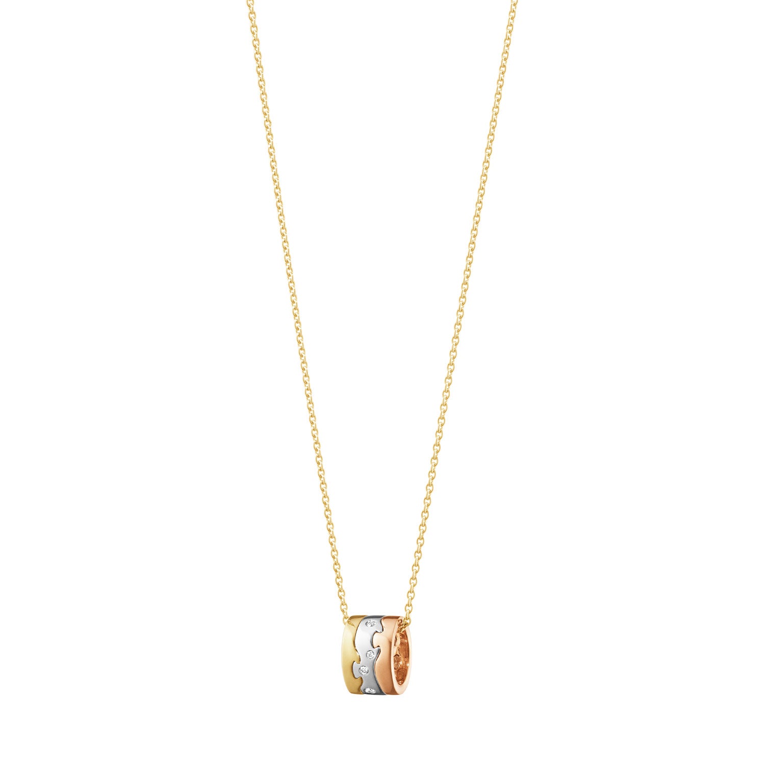 Georg Jensen Fusion 18ct Gold Diamond Set Pendant - Berry's Jewellers