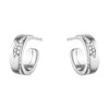 Georg Jensen Fusion 18ct White Gold Diamond Set Hoop Earrings - Berry's Jewellers
