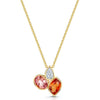 18ct Yellow Gold Imperial Topaz, Mandarin Garnet And Diamond Pendant