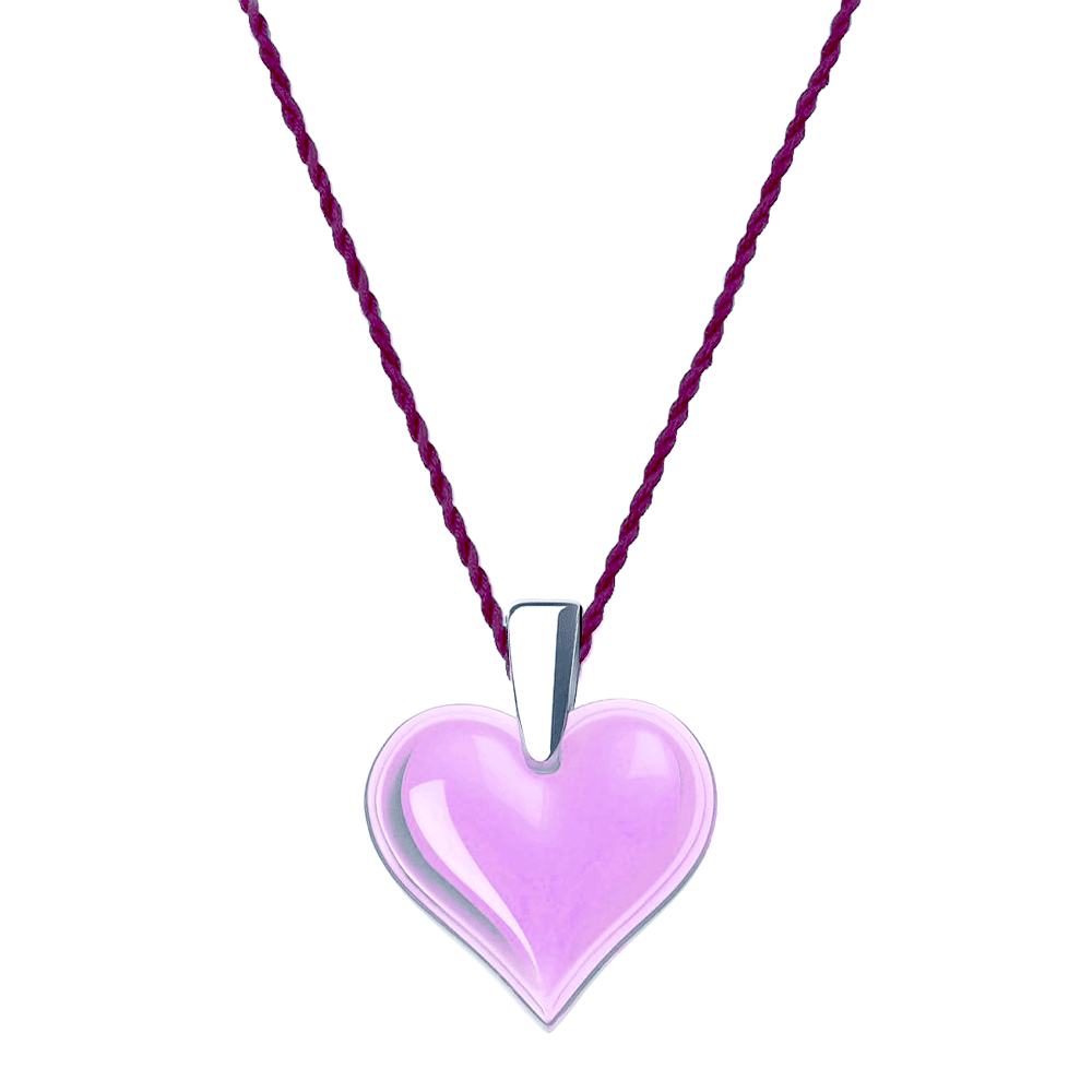 Amoureuse Beaucoup Lilac Crystal Heart Necklace
