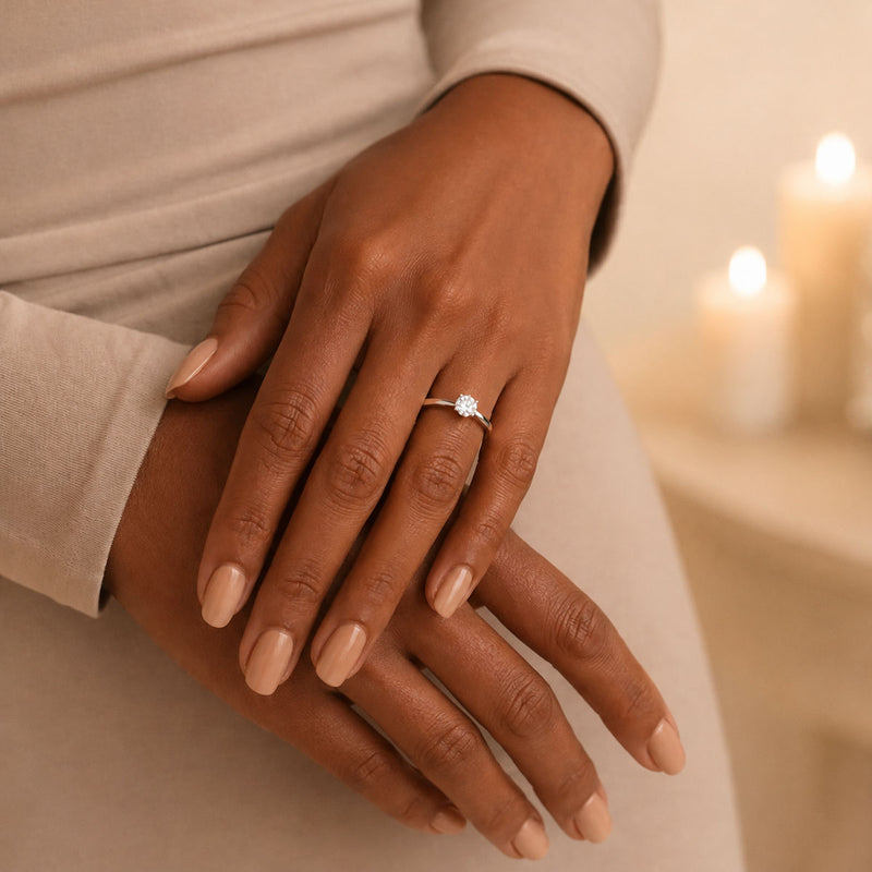 Simply Solitaire Collection Platinum Set Diamond Solitaire Engagement Ring GIA Certified 0.50 Carat