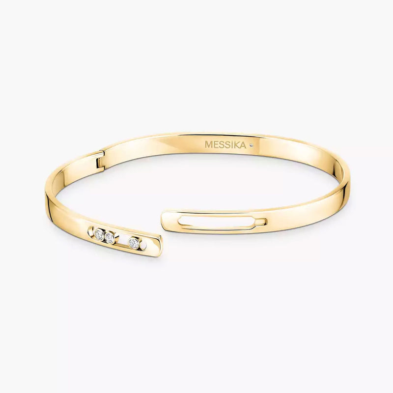 Move Noa 18ct Yellow Gold Diamond Set Bangle