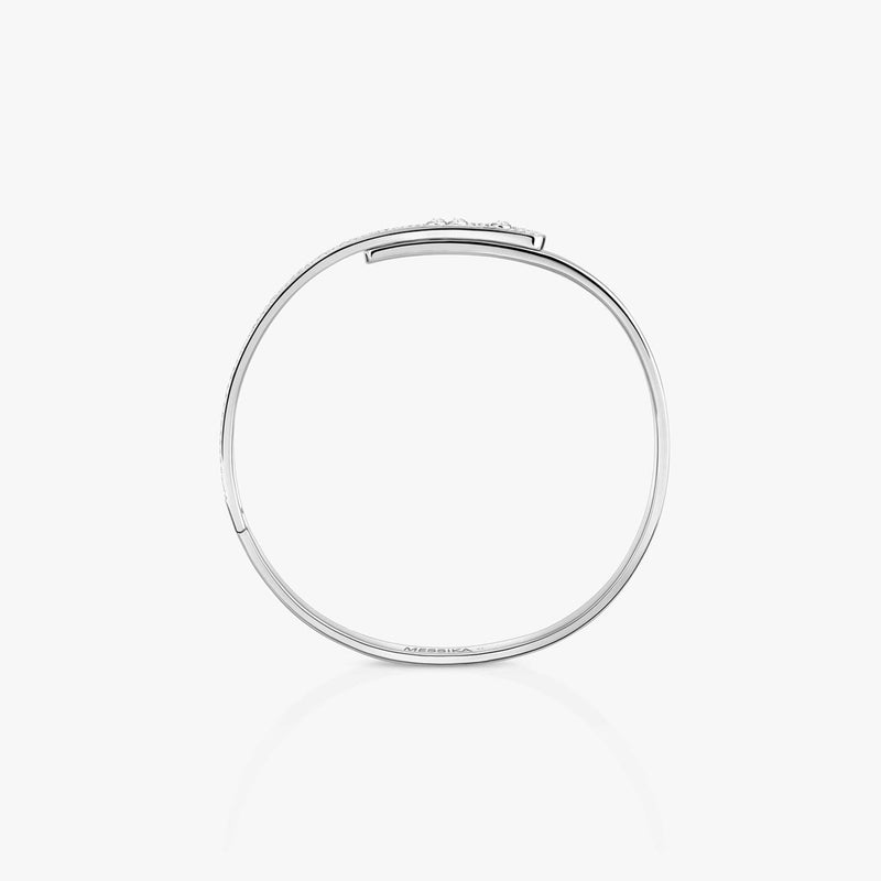 Move Noa 18ct White Gold Pave Diamond Set Bangle
