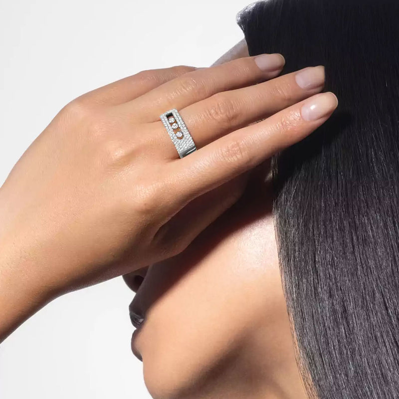 Move Noa Pave 18ct White Gold Diamond Ring