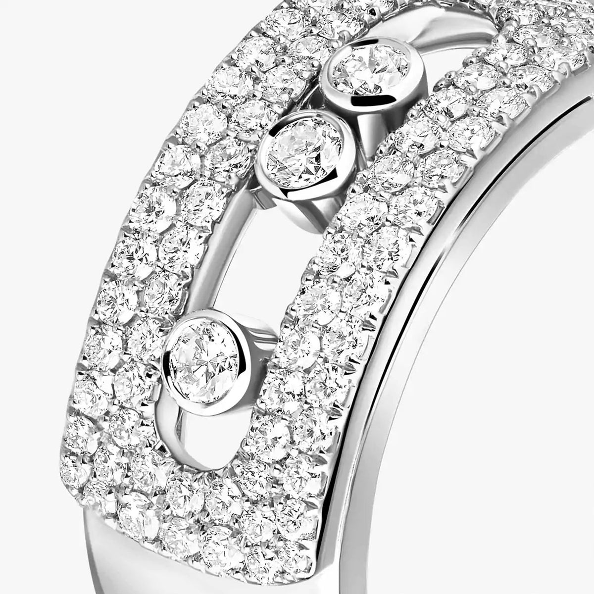 Messika Paris Move Noa Pave 18ct White Gold Diamond Ring - Berry's Jewellers