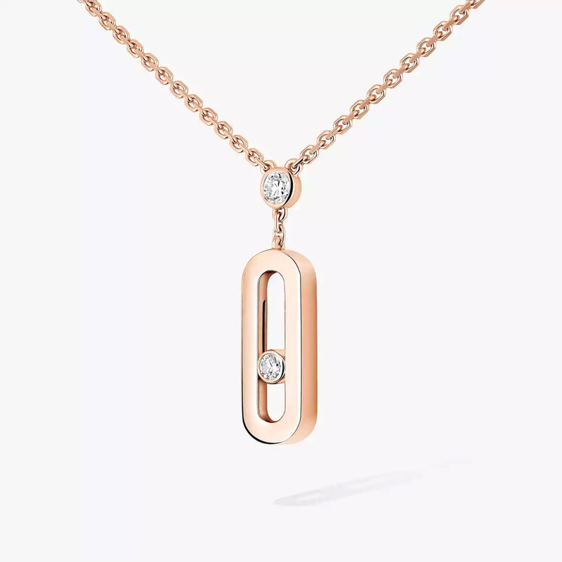 Move Uno Long Necklace 18ct Pink Gold