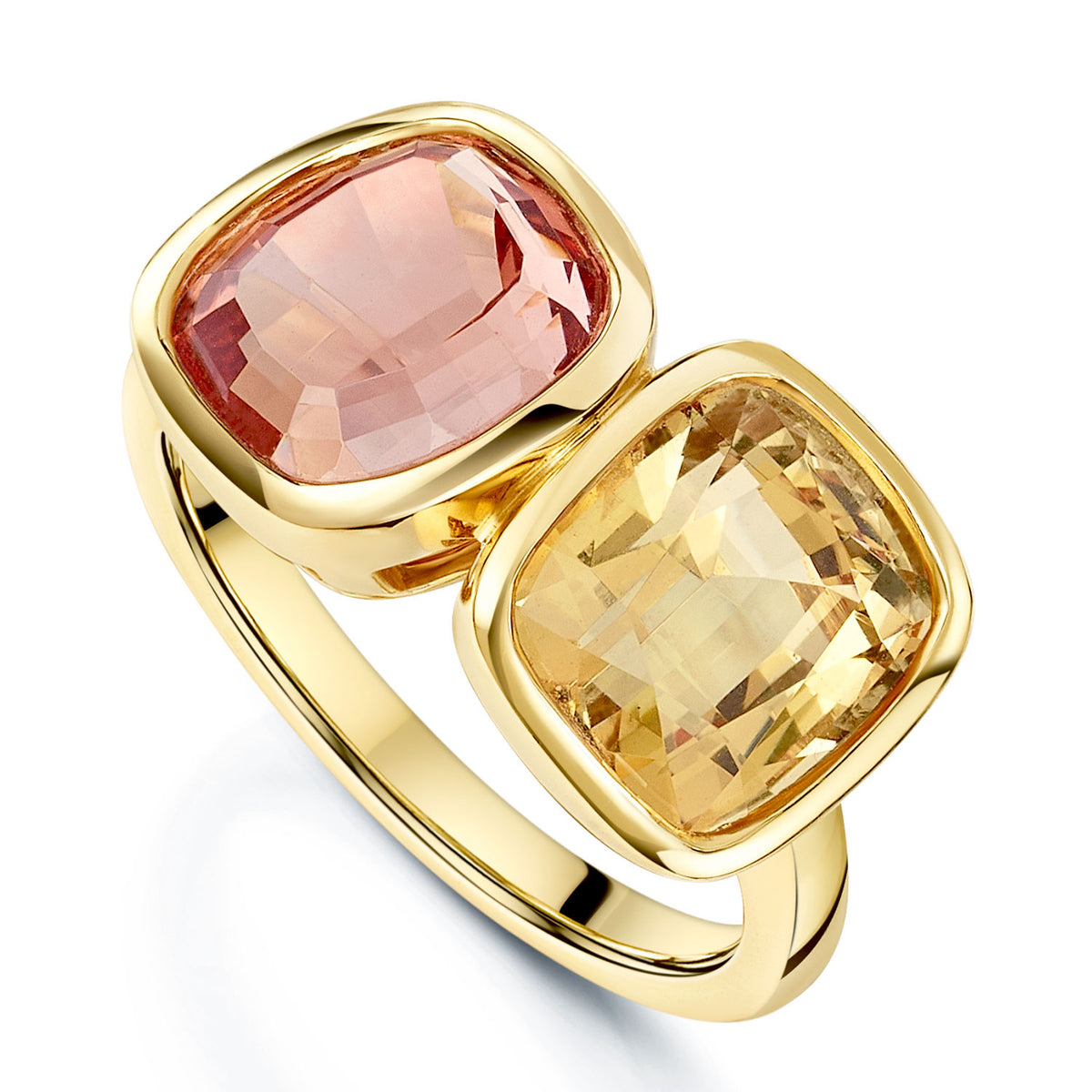 18ct Yellow Gold Imperial Topaz Toi Et Moi Ring