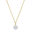 18ct Yellow Gold Oval Diamond Horizontal Set Pendant