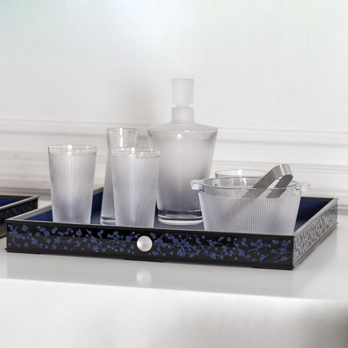 Set of Two Clear Crystal Wingen Tumblers