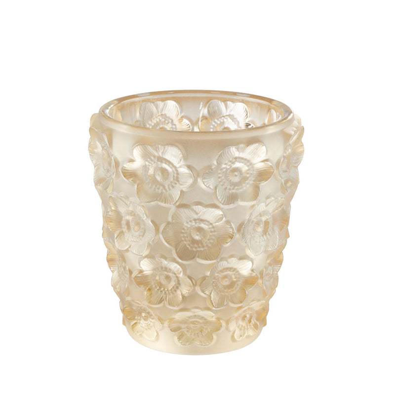 Lalique Anemones Votive Gold Luster Crystal Candle Holder - Berry's Jewellers