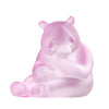 Lalique Pink Luster Crystal Panda Sculpture - Berry's Jewellers