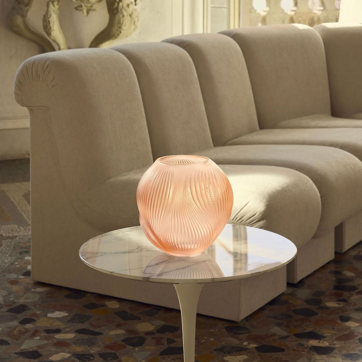 Alize Small Clear Coral Crystal Vase