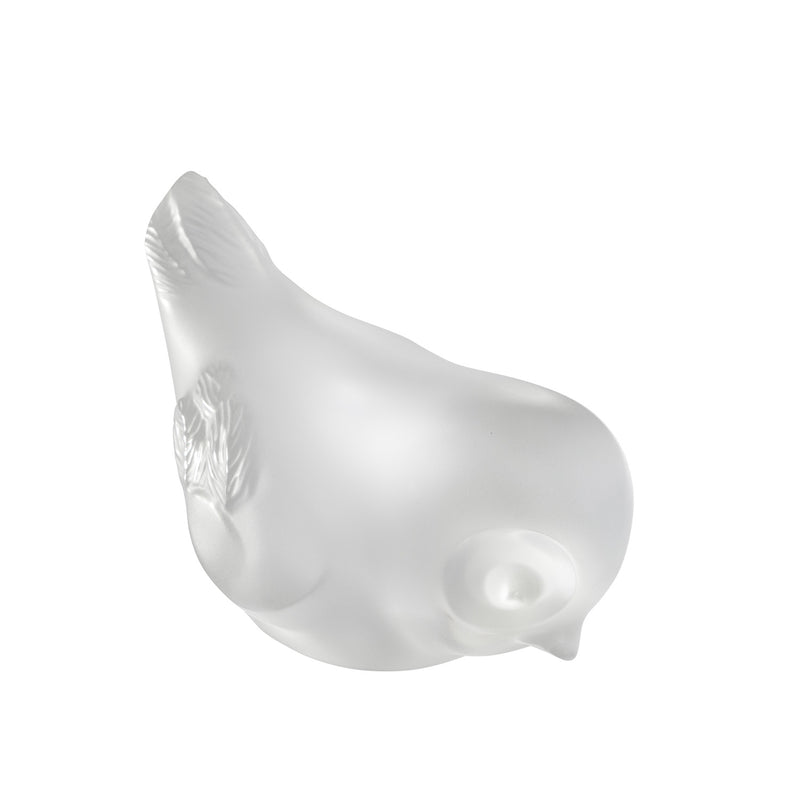 Piou-Piou Head Down Clear Crystal Sculpture