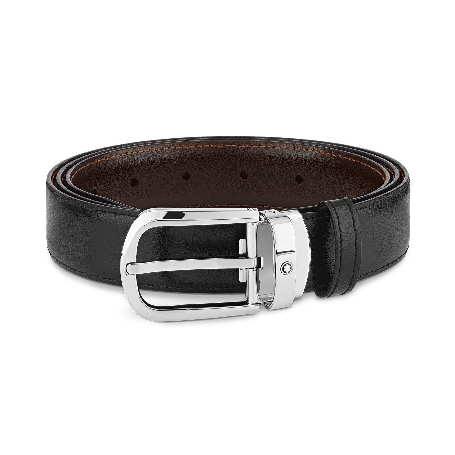 Montblanc Horseshoe Buckle Reversible Leather Belt - Berry's Jewellers