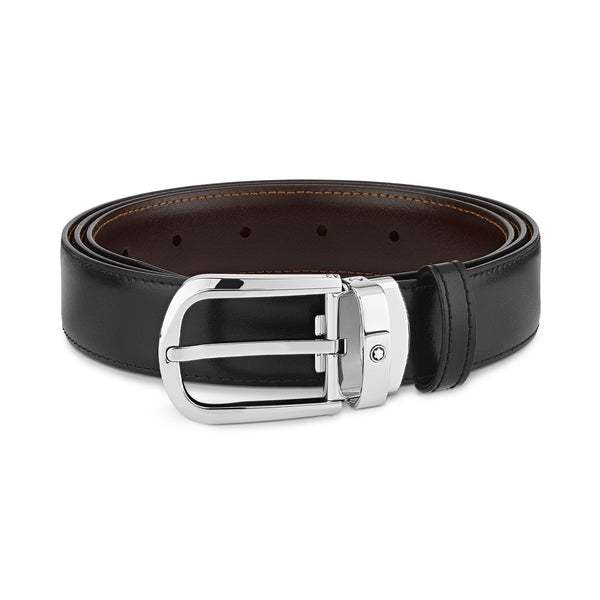 Montblanc Horseshoe Buckle Reversible Leather Belt - Berry's Jewellers