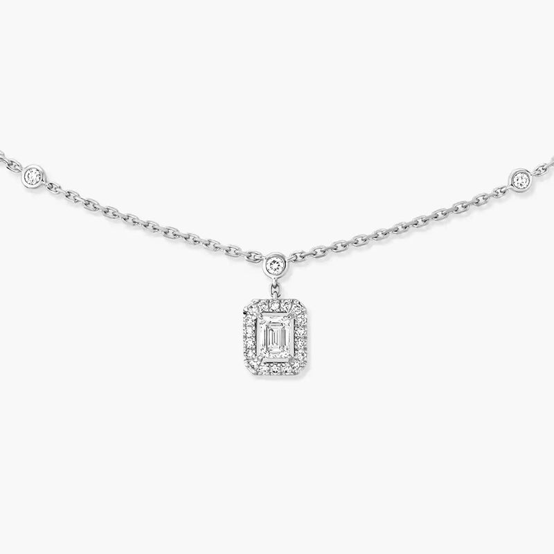 Messika Paris 18ct White Gold My Twin Trilogy Diamond Necklace - Berry's Jewellers