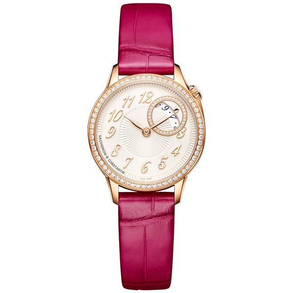 Vacheron Constantin Egerie Quartz 30mm 18ct Pink Gold Diamond Set Ladies Strap Watch - Berry's Jewellers