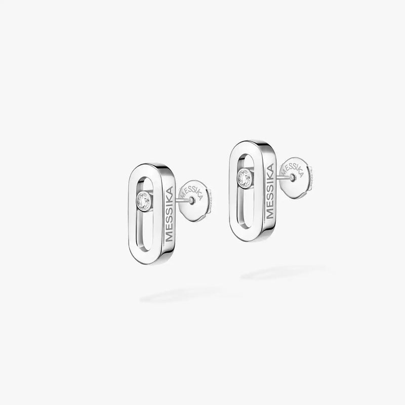 Move Uno 18ct White Gold and Diamond Earrings