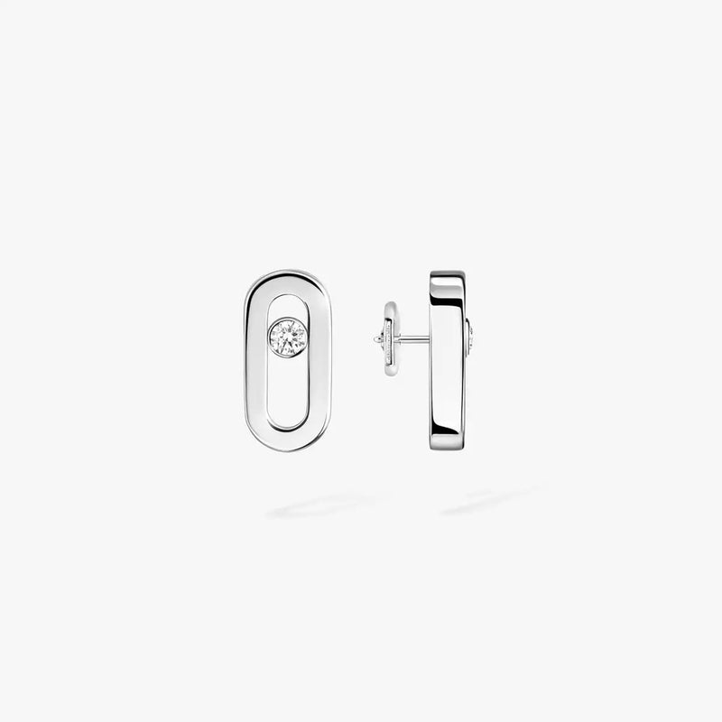 Move Uno 18ct White Gold and Diamond Earrings