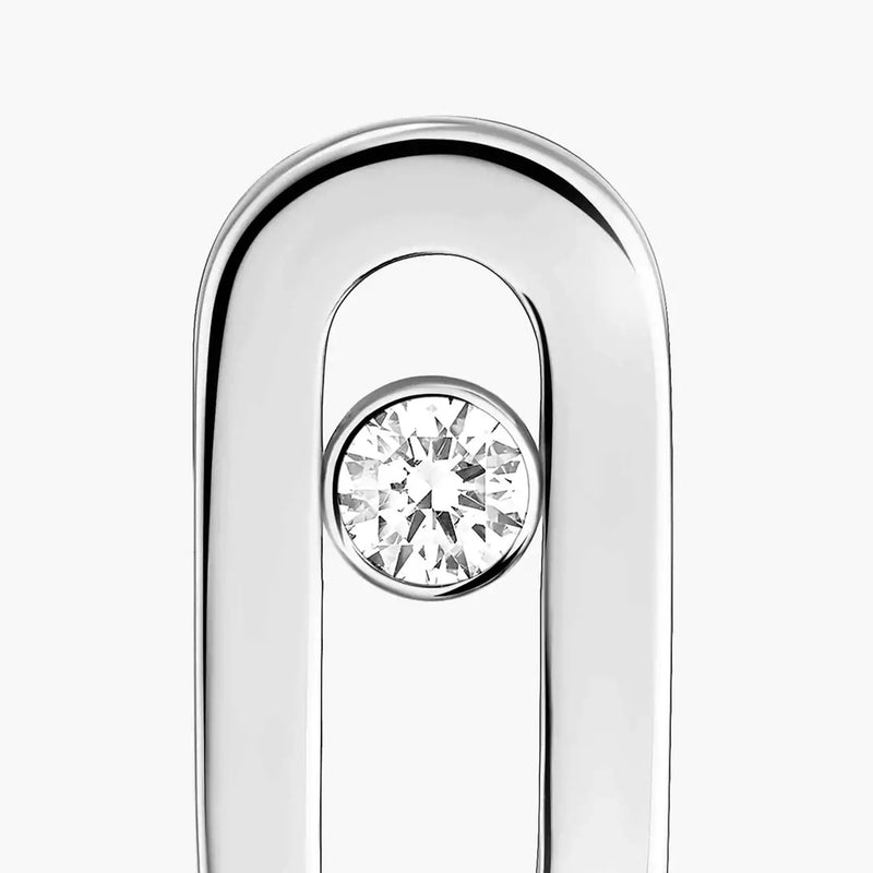 Move Uno 18ct White Gold and Diamond Earrings