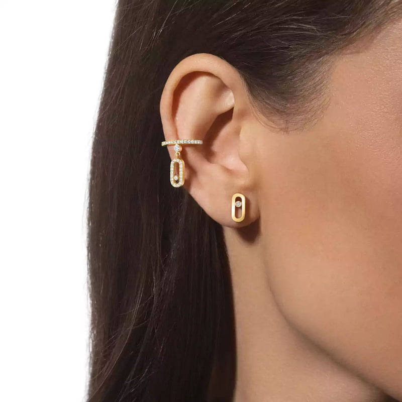 Move Uno 18ct Yellow Gold Diamond Earrings