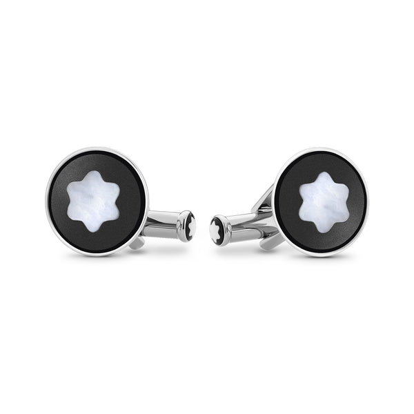 Cufflinks with Mother of Pearl Snowcap Emblem