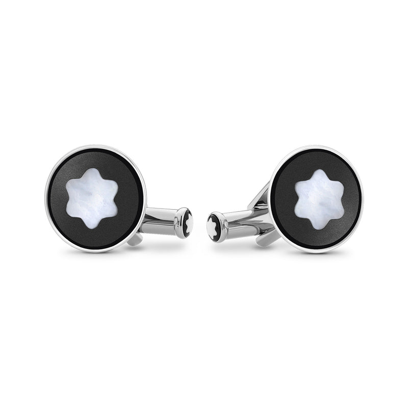 Cufflinks with Mother of Pearl Snowcap Emblem