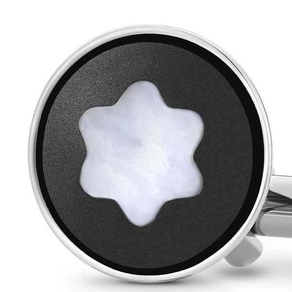 Cufflinks with Mother of Pearl Snowcap Emblem