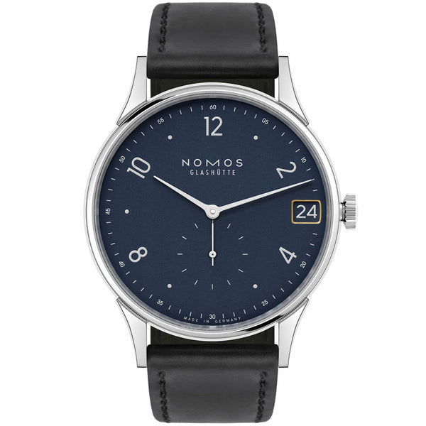 NOMOS Glashütte Nomos Minimatik 39 Date Blue Automatic Strap Watch - Berry's Jewellers