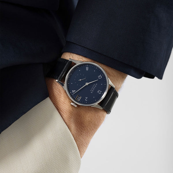 NOMOS Glashütte Nomos Minimatik 39 Date Blue Automatic Strap Watch - Berry's Jewellers