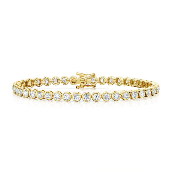Berry's 18ct Yellow Gold Round Brilliant Cut Diamond Tennis Bracelet - Berry's Jewellers