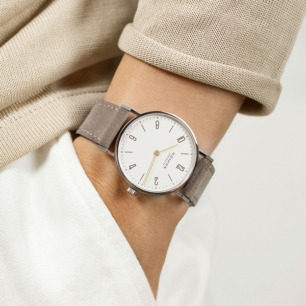 NOMOS Glashütte Tangente 33 Duo White Dial Manual-Wind Strap Watch - Berry's Jewellers