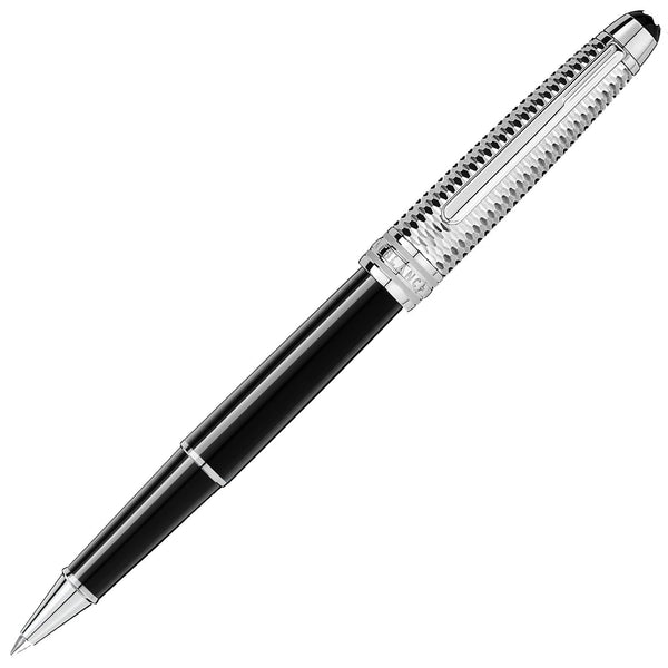 Montblanc Meisterstuck Doue Geometry Platinum Finish Roller Ball Pen - Berry's Jewellers