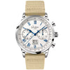 Senator Chronograph 41mm Steel Beige Strap Automatic Watch