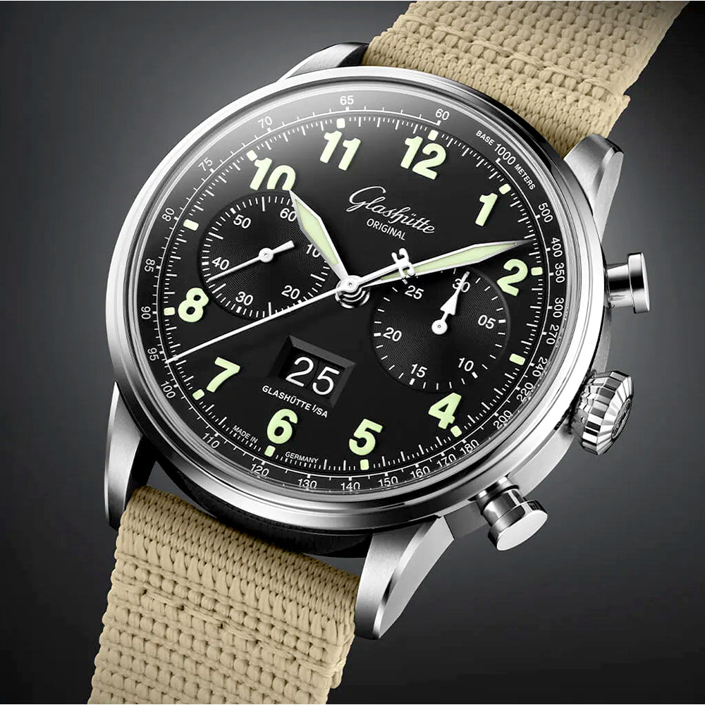 Senator Chronograph Navigator 41mm Beige Strap Automatic Watch