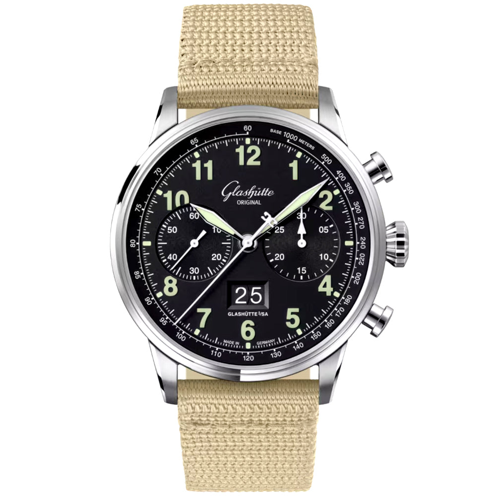 Senator Chronograph Navigator 41mm Beige Strap Automatic Watch