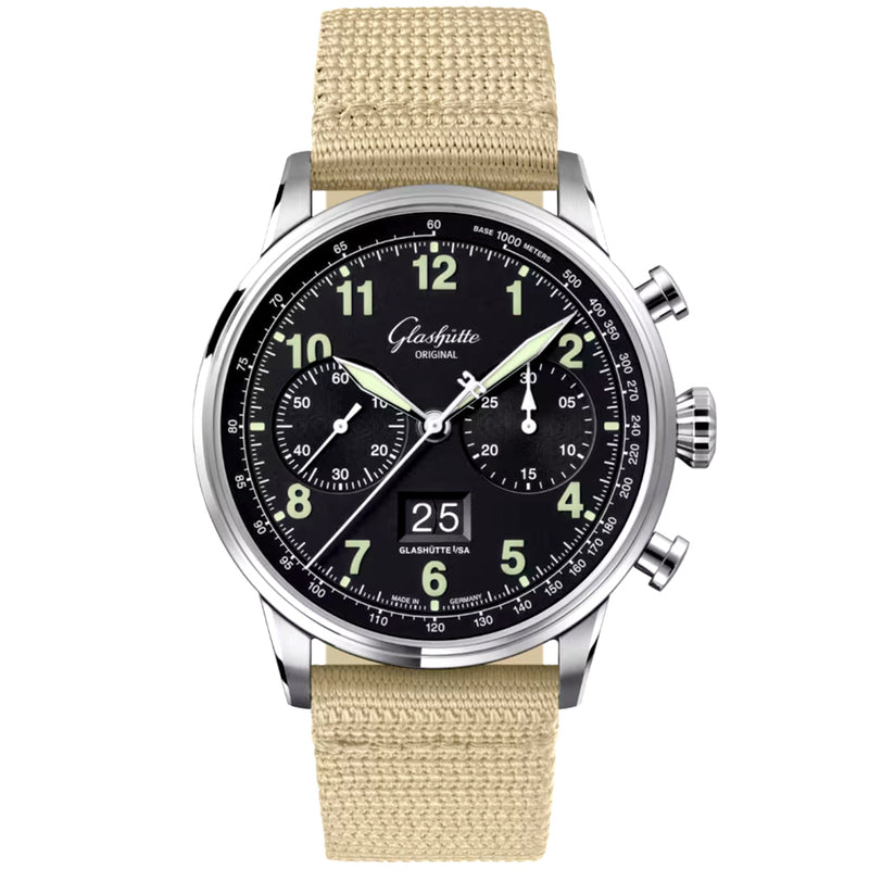 Senator Chronograph Navigator 41mm Beige Strap Automatic Watch