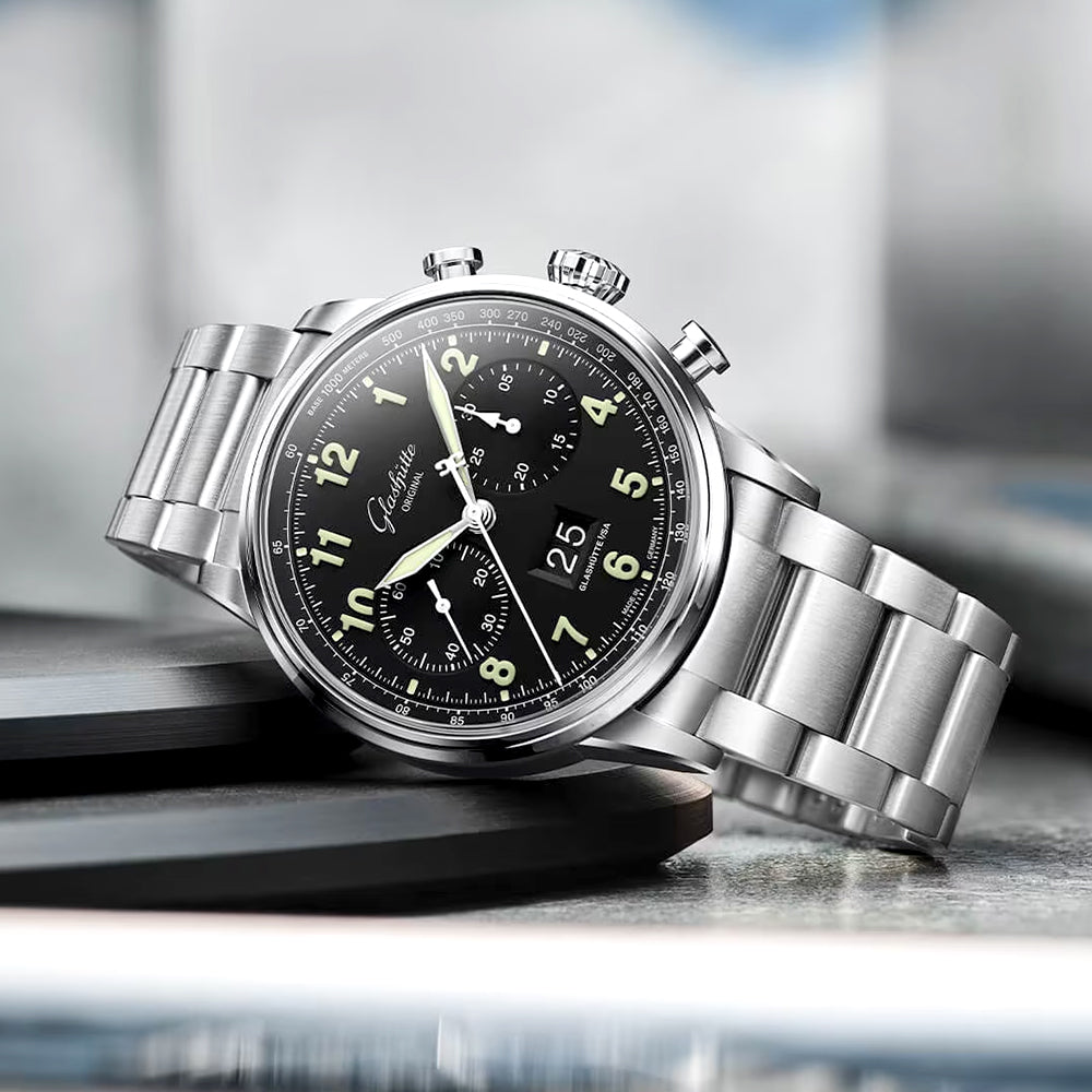 Senator Chronograph Navigator 41mm Steel Bracelet Automatic Watch