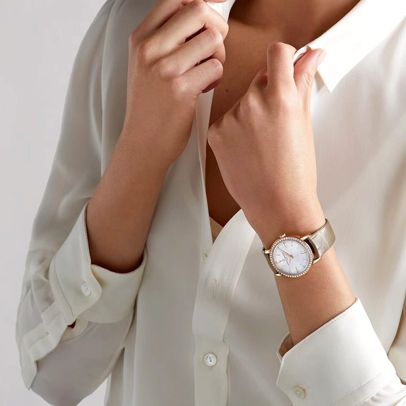 Vacheron Constantin Traditionnelle Manual-Winding 33mm 18ct Pink Gold Diamond Set Watch - Berry's Jewellers