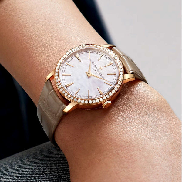 Vacheron Constantin Traditionnelle Manual-Winding 33mm 18ct Pink Gold Diamond Set Watch - Berry's Jewellers