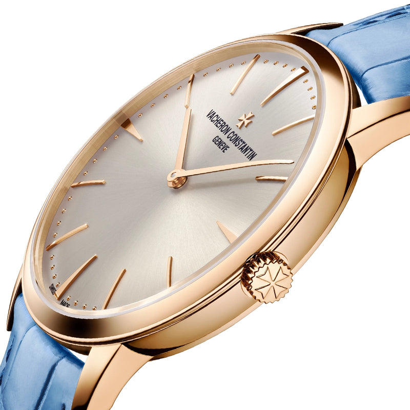 Vacheron Constantin Patrimony Manual-Winding 39mm 18ct Pink Gold Silver Dial Watch - Berry's Jewellers