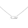 Move Uno 18ct White Gold Diamond Necklace