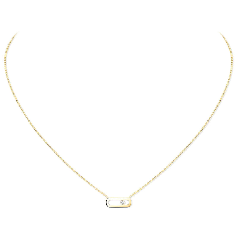 Messika Paris Move Uno 18ct Yellow Gold Diamond Necklace - Berry's Jewellers