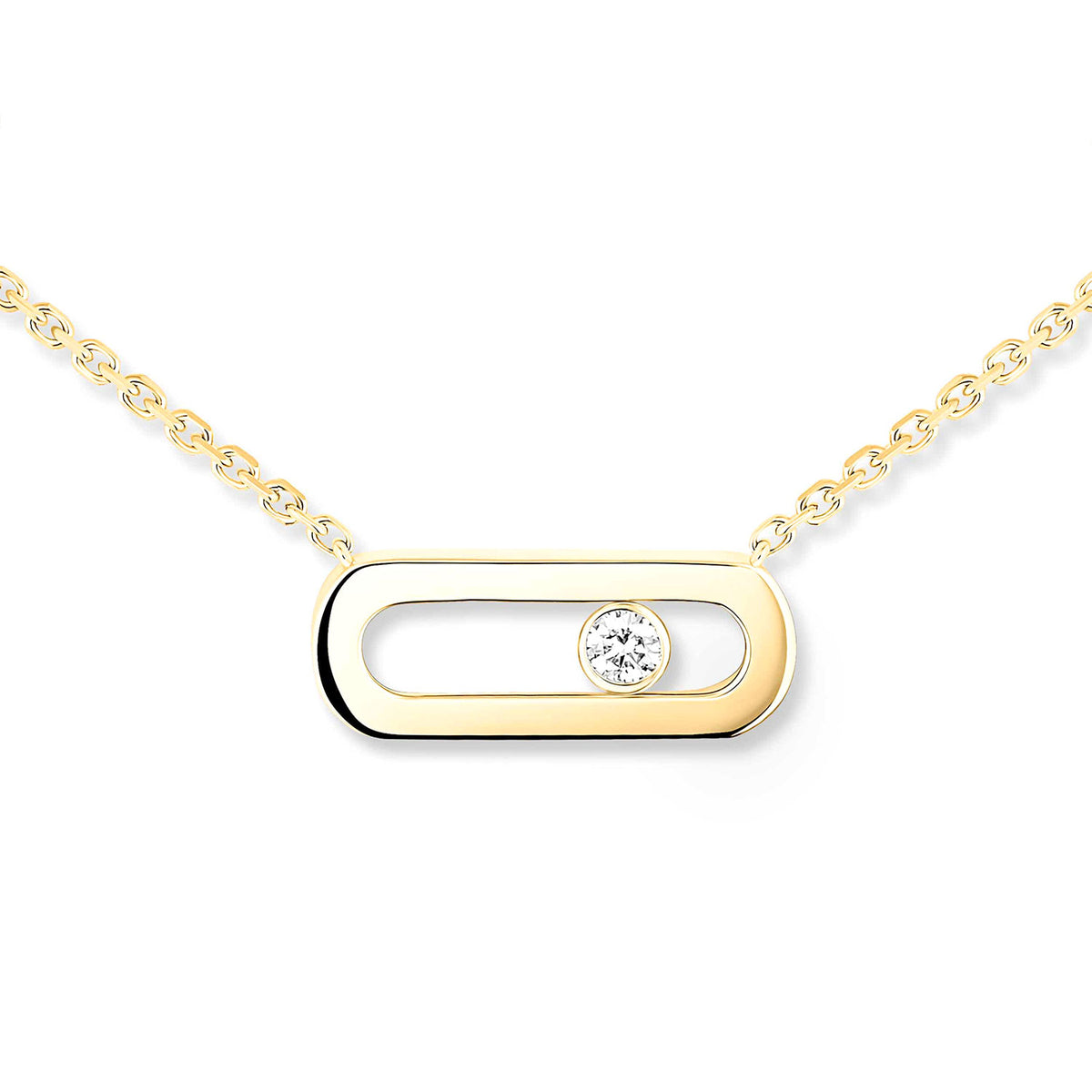 Messika Paris Move Uno 18ct Yellow Gold Diamond Necklace - Berry's Jewellers