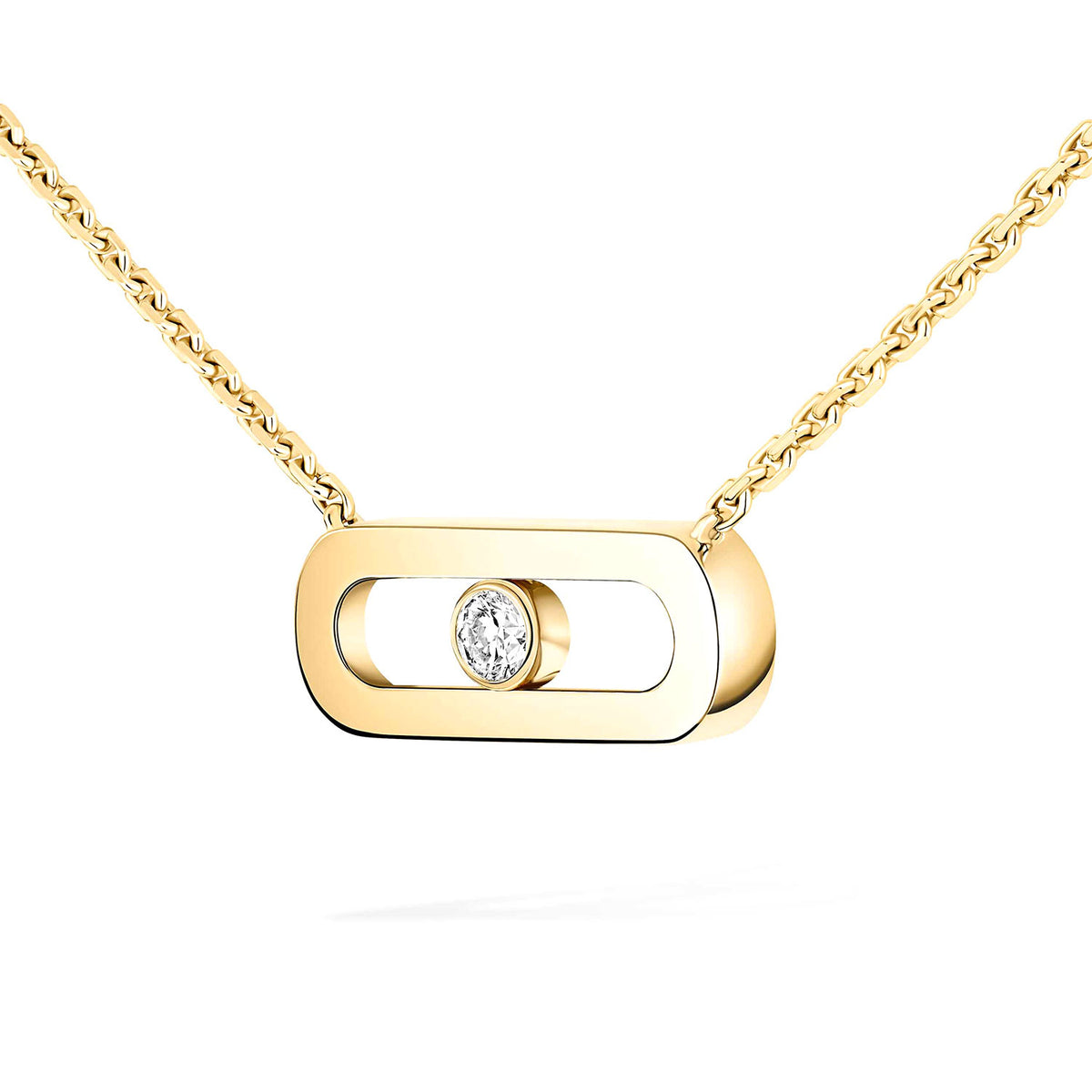 Messika Paris Move Uno 18ct Yellow Gold Diamond Necklace - Berry's Jewellers
