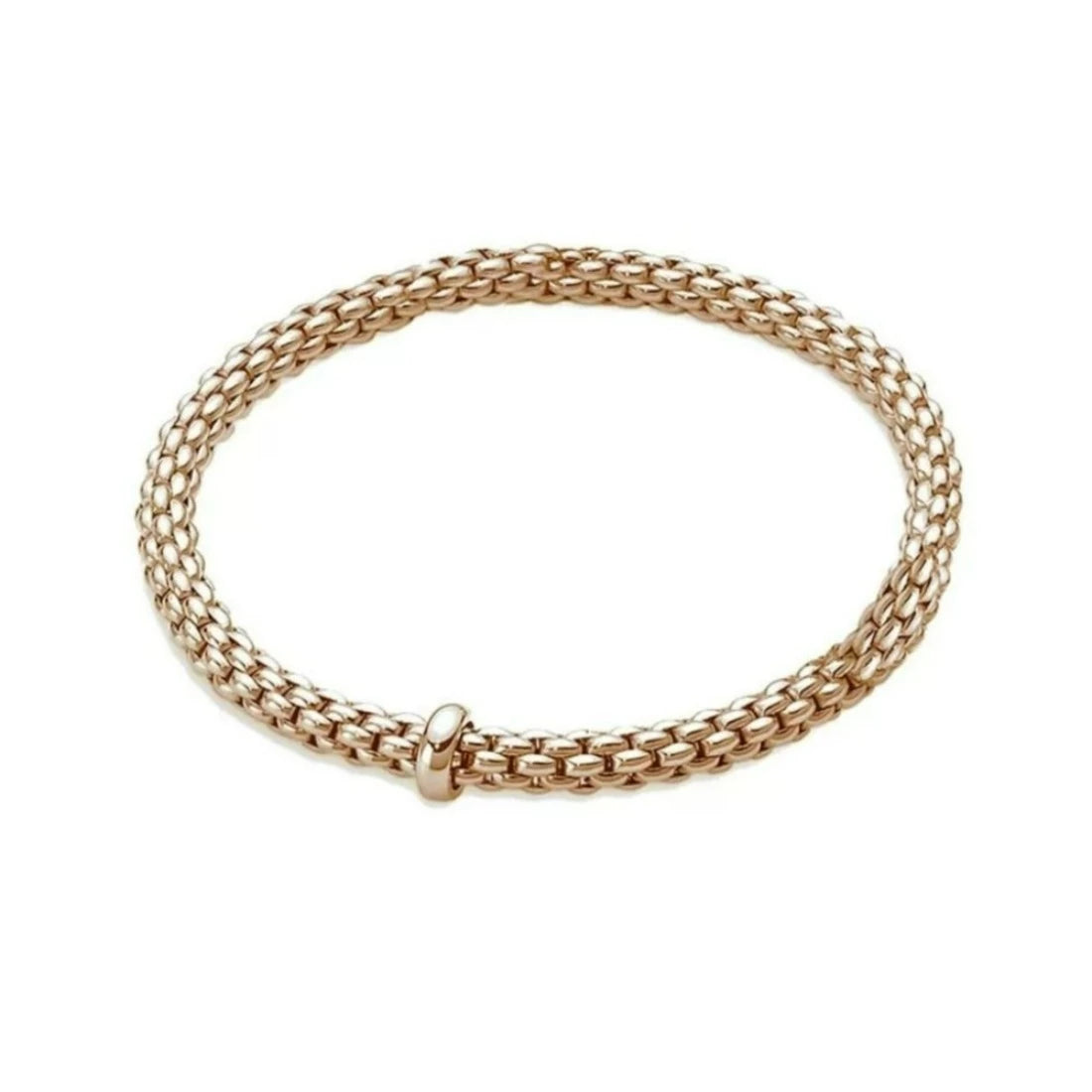 Solo 18ct Rose Gold Bracelet With Single Rondel
