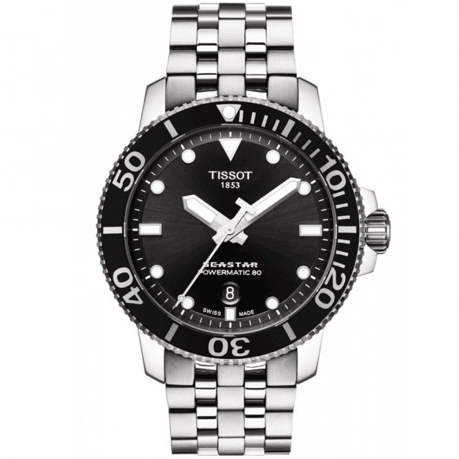 Seastar 1000 43mm Black Dial & Bezel Automatic Bracelet Watch